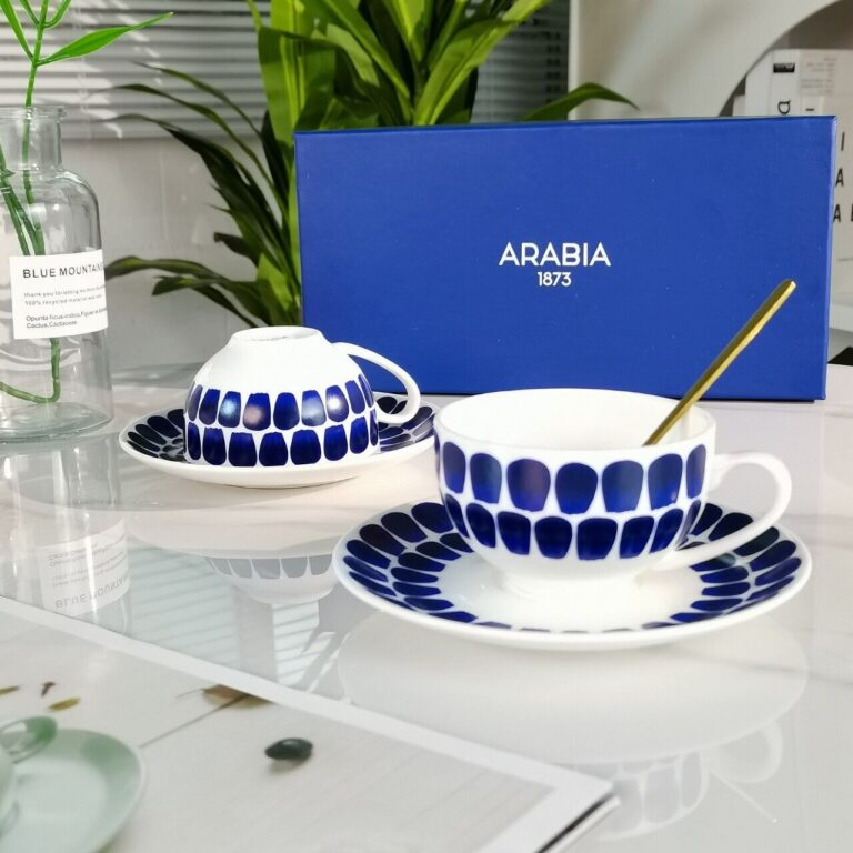 Read more about the article Arabia 24 Hour Collection – Two Cups Saucer Blue Set Tableware Gift set