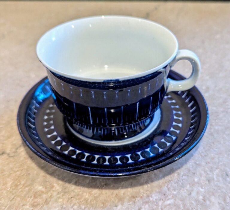 Read more about the article VINTAGE ARABIA FINLAND  VALENCIA ULLA PROCOPE COFFEE CUP / TEACUP and SAUCER SET