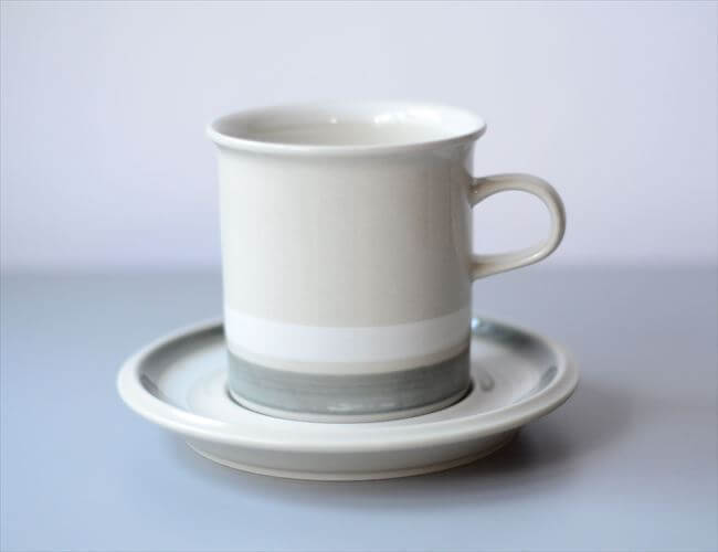 Read more about the article ARABIA Salla Mug and Saucer Morning Cup Salla Nordic Finland Vintage