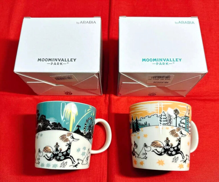 Read more about the article Arabia Moomin Mug Moomin Valley Park Japan Limited 2023 Mug Cup 2 SET NEW