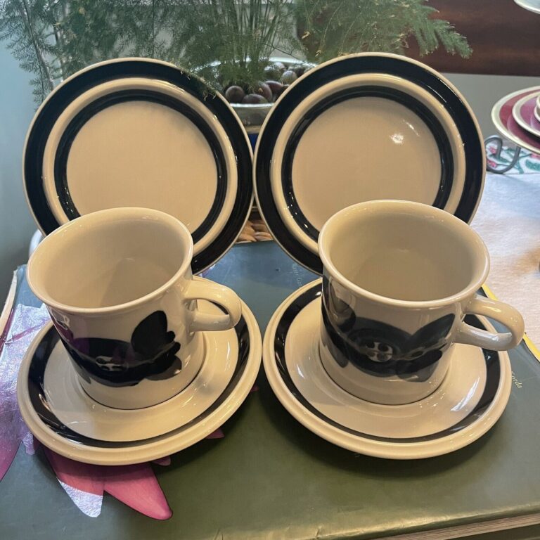 Read more about the article Vantage Arabia Finland Anemone Blue Coffee 2 Sets Of Mugs  Saucers and Side Plates