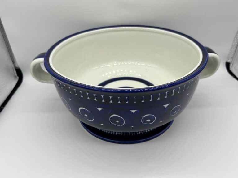 Read more about the article VTG Arabia Finland Ulla Procope Design 9.5” Cobalt Blue Valencia Serving Bowl