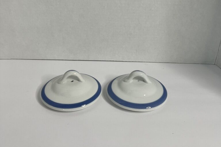 Read more about the article Arabia Ribbons Blue Individual Mini 8 oz Casseroles Lids Set of 2 (Lids Only)