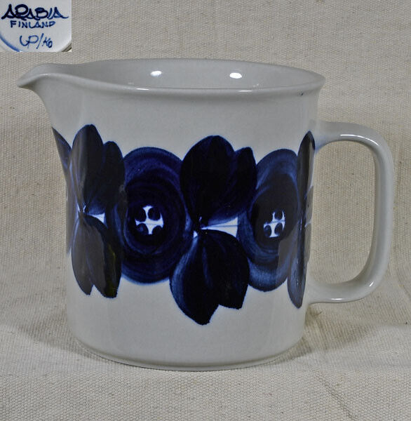 Read more about the article Arabia Anemone Blue Pitcher (5 3/8″ Tall) Holds 32 oz