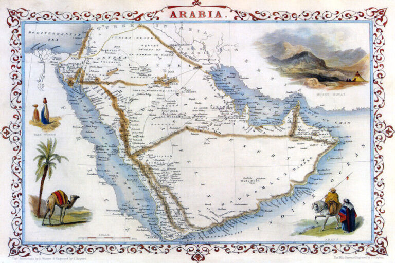 Read more about the article 1800’S MAP BIRD EYE VIEW ARAB SINAI CAMEL ARABIA RED SEA VINTAGE POSTER REPRO