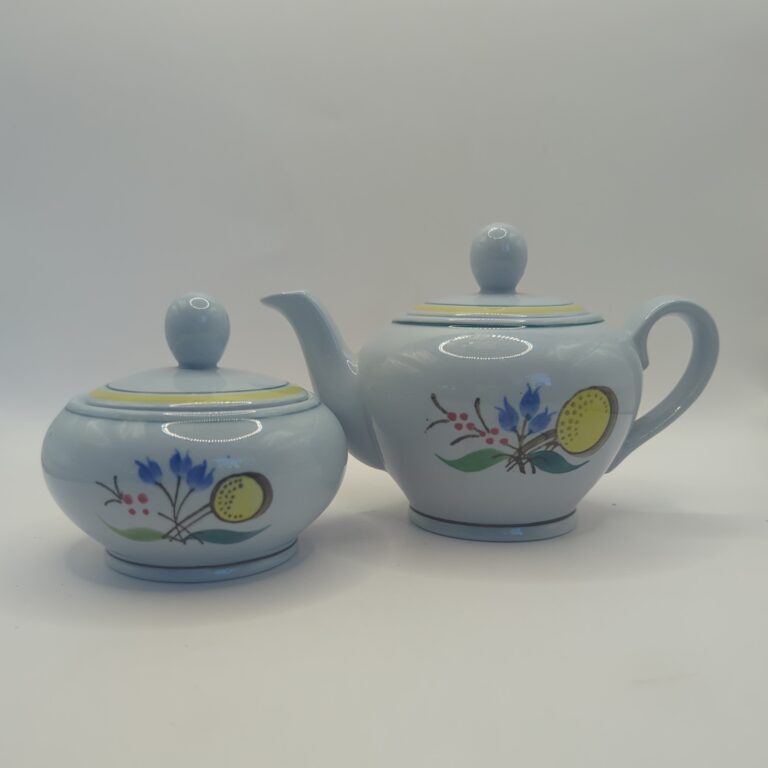 Read more about the article Vintage Arabia Windflower Creamer and Sugar Bowl Thistle Dandelion Hand Painted
