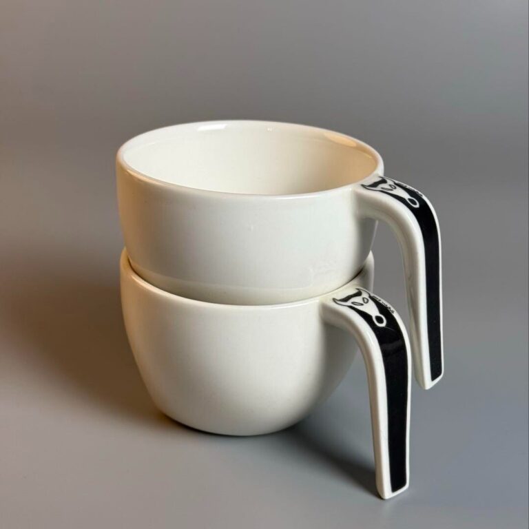 Read more about the article Arabia Ego Egox Coffee Cups Set of 2 Stefan Lindfors design Limited OOP