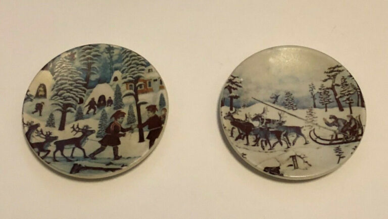 Read more about the article Arabia Finland Mini Christmas Scene Plates 1981  #10 #12