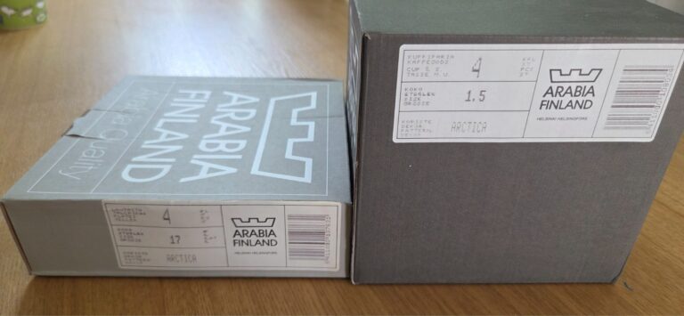 Read more about the article Arabia Finland Arctica White Set 4 Cups 4 Saucers 4 plates (17 cm / 6.69 inch)