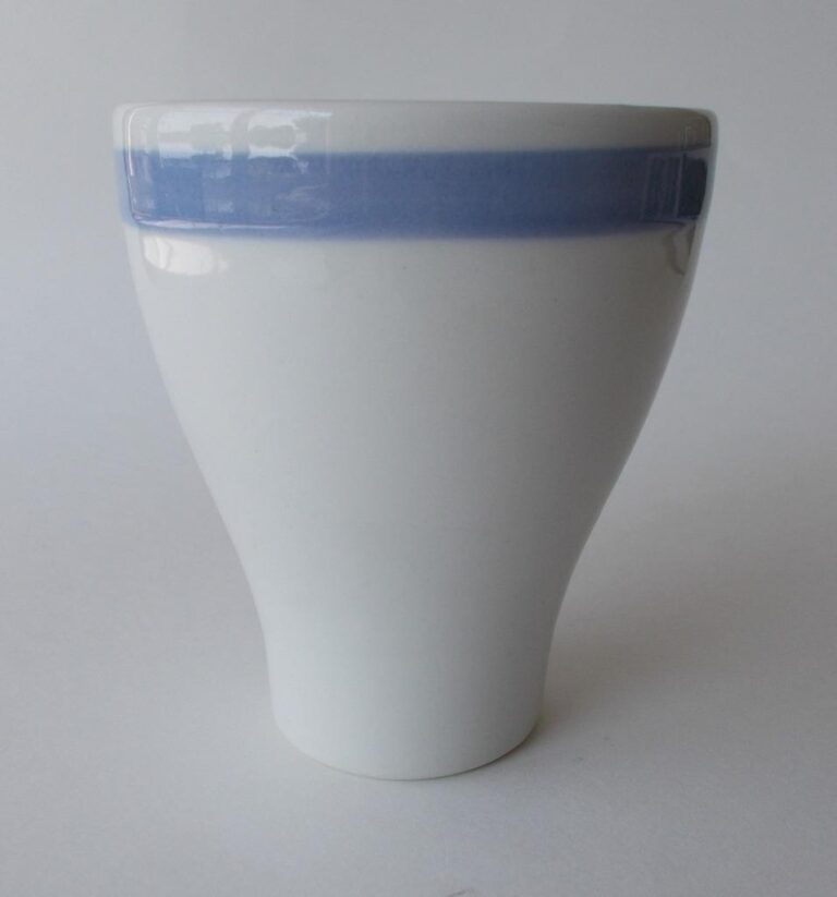 Read more about the article 1 Arabia Ribbons Blue 4″ Tall Double Egg Cup