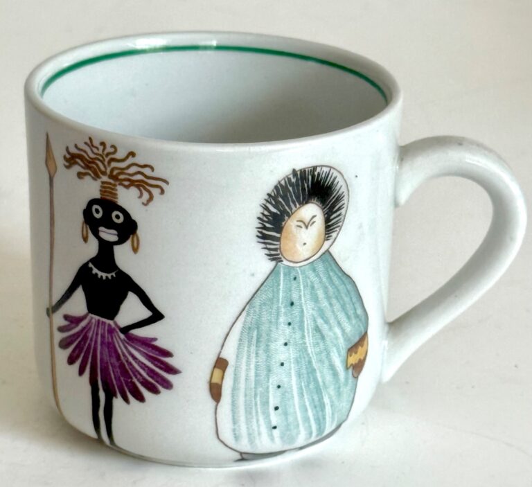 Read more about the article Vintage Arabia Finland Native People Parade Child Cup Mug Anja Juurikkala