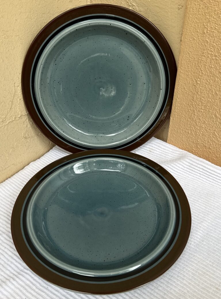 Read more about the article 2 Arabia of Finland MERI BLUE 10-1/8″ Dinner Plates Discontinued Pattern