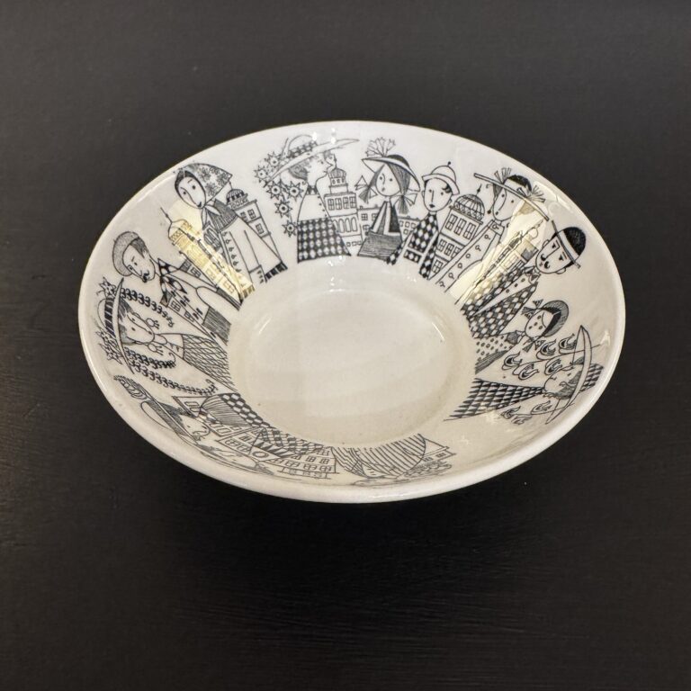Read more about the article Arabia Finland Emilia Bowl 5.75″ Raija Uosikkinen Black White Design Vintage MCM