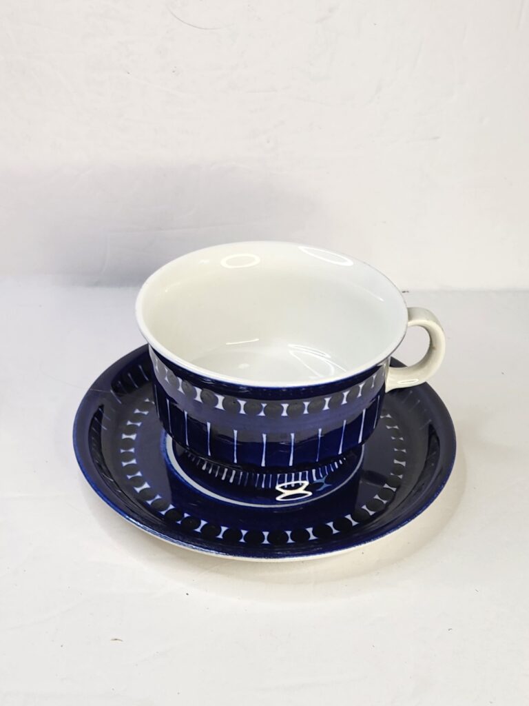 Read more about the article Arabia Finland Ulla Procopè Blue Tea Coffee Cup and Saucer