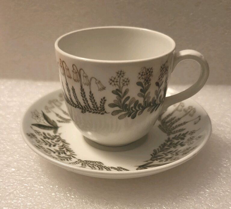 Read more about the article Vintage Arabia Finland Demitasse Cup and Saucer Set Polaris