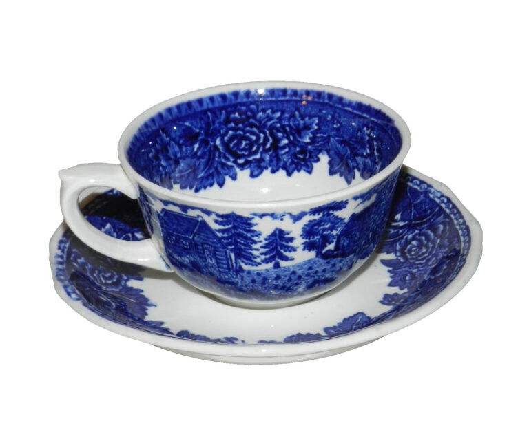 Read more about the article Arabia of Finland Landscape Blue Tea Cup and Saucer