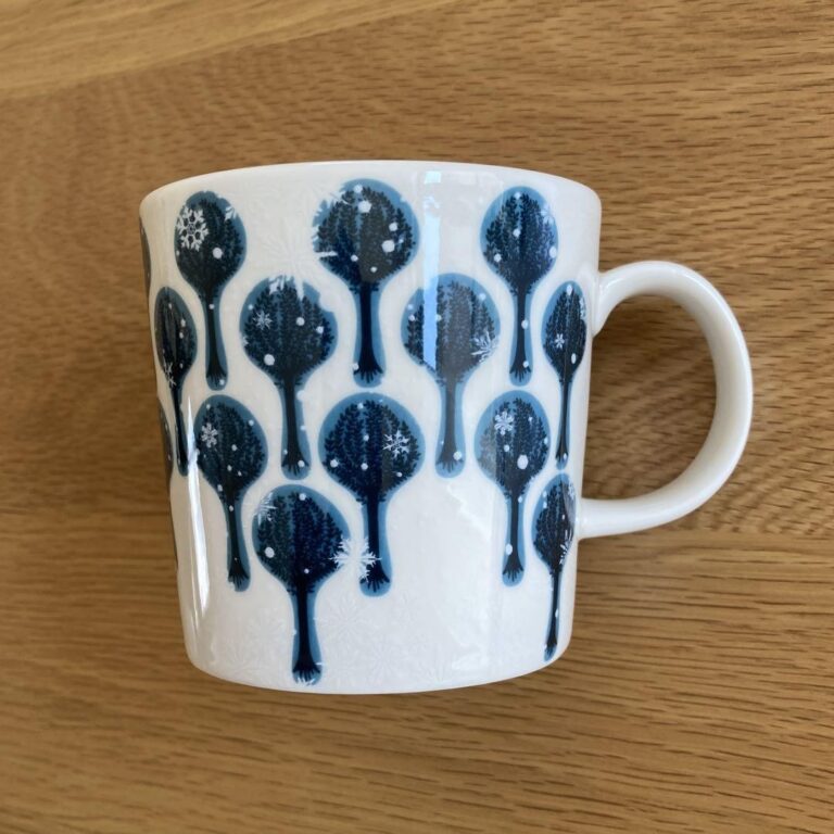 Read more about the article Arabia Byzantium Blue Mug 2008 Christmas Edition Snowflake