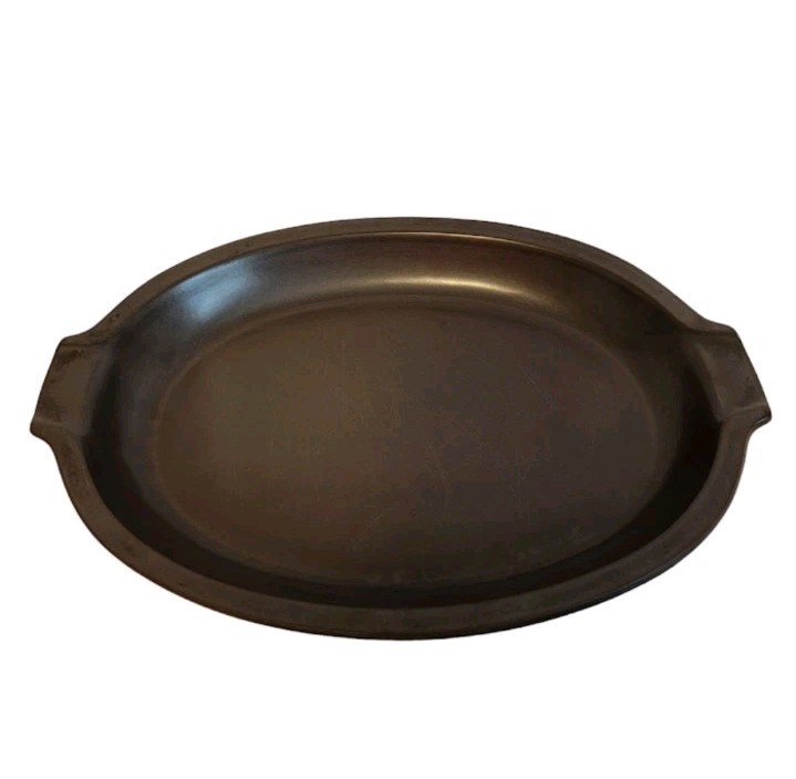 Read more about the article ARABIA Finland Brown LIEKKI FLAME Ulla Procope Handled Oval Platter Oven 16″ Vtg