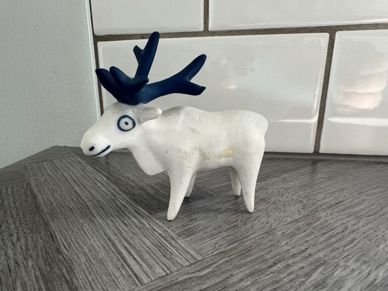 Read more about the article Vintage Rare Arabia Finland Blue White Moose Figurine Mid Century Modern
