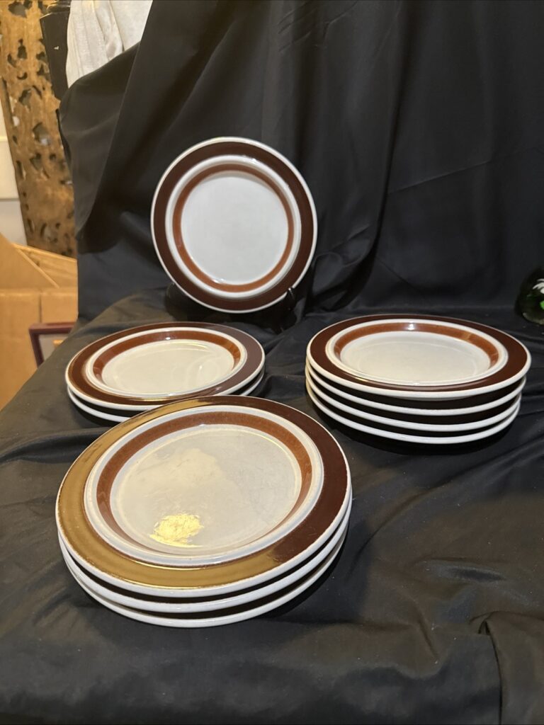 Read more about the article arabia finland rosmarin Brown Set 10 Salad Plates 8 In