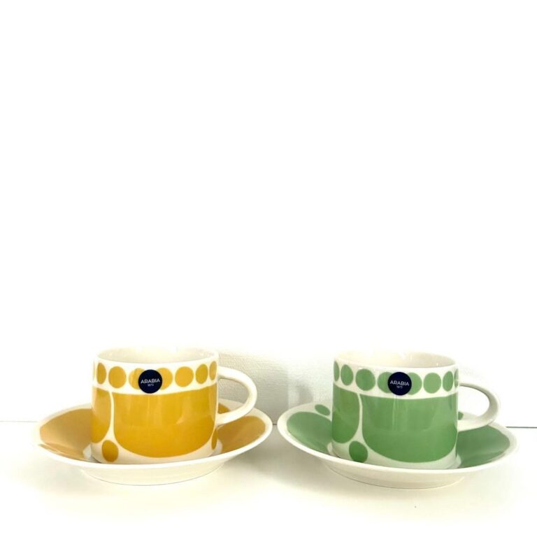 Read more about the article New Arabia Sunnuntai Cup and Saucer CandS Light Green Yellow