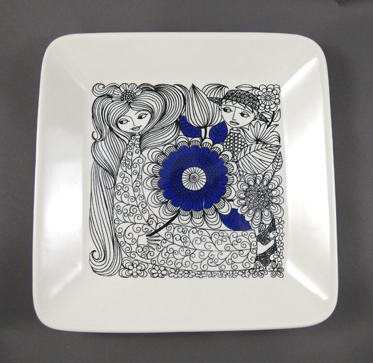Read more about the article Vintage Pastoraali Arabia Finland MCM Square Dish 8″ Esteri Tomula