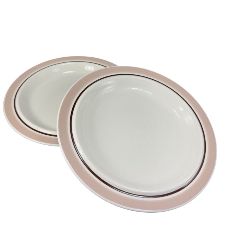 Read more about the article Arabia Finland Koralli Dish Plate Stoneware Dish Set 2 Mauve Brown 8Inch Plates