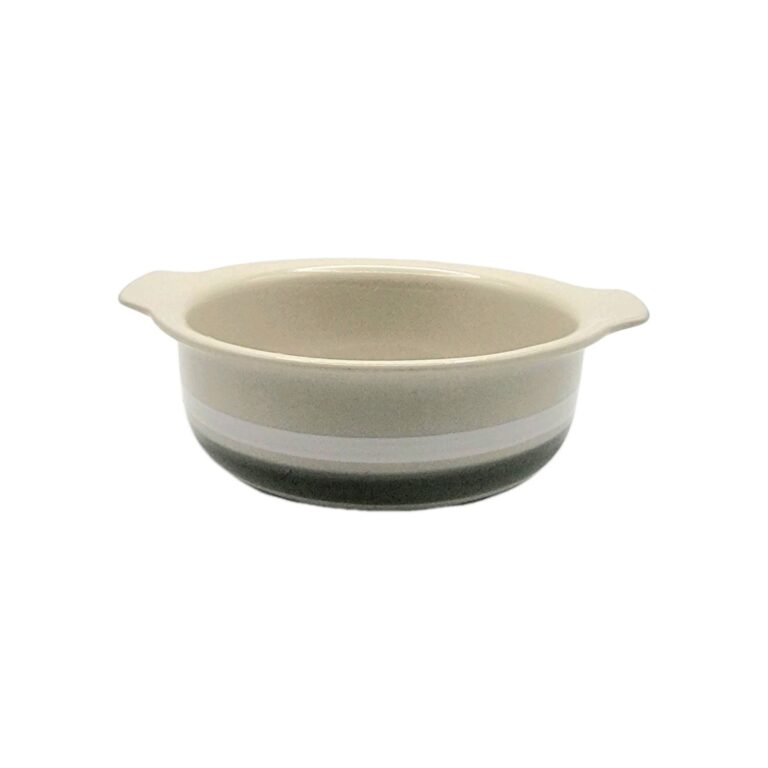 Read more about the article Arabia of Finland Salla Gray Stoneware Double Handle 5″ Salad Soup Cereal Bowl