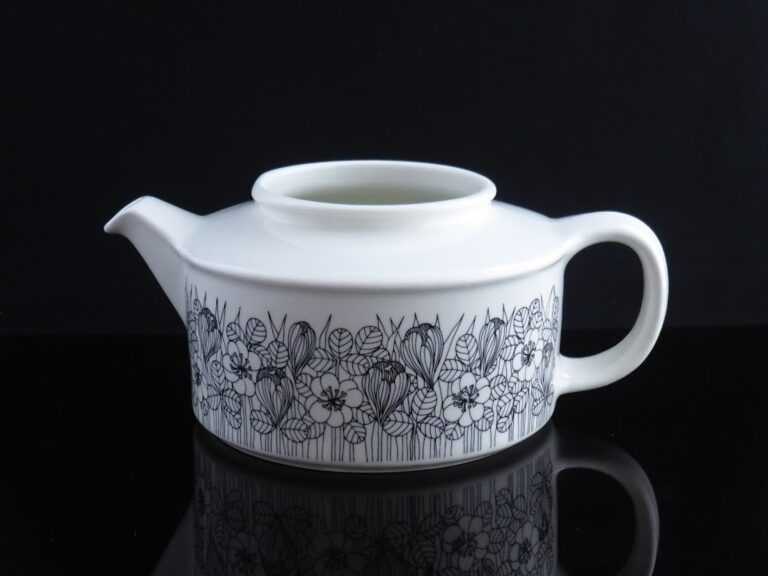 Read more about the article ARABIA/Arabia Krokus/Crocus Teapot Esteri Tomula/Esteri Tomula No tea strainer