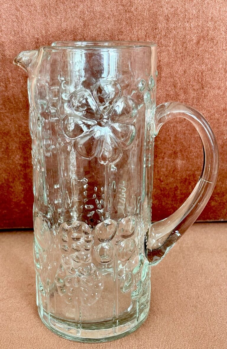 Read more about the article Iittala Scandianvian OIVA TOIKKA Arabia Flora Pattern Glass Pitcher w/5 Tumblers