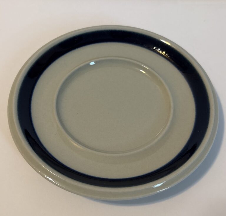 Read more about the article Arabia Finland Anemone Blue Stoneware Coffee Tea Saucer Only 6.25” MCM EUC