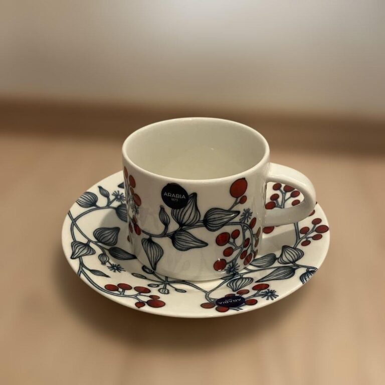 Read more about the article Arabia ARABIA Luno Frost Strawberry Cup and Saucer