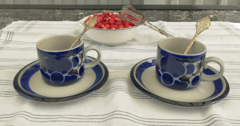 Read more about the article RARE Duo Set: Arabia “Saara” Coffee Cups and Saucers | Finnish Vintage 1970s /1980