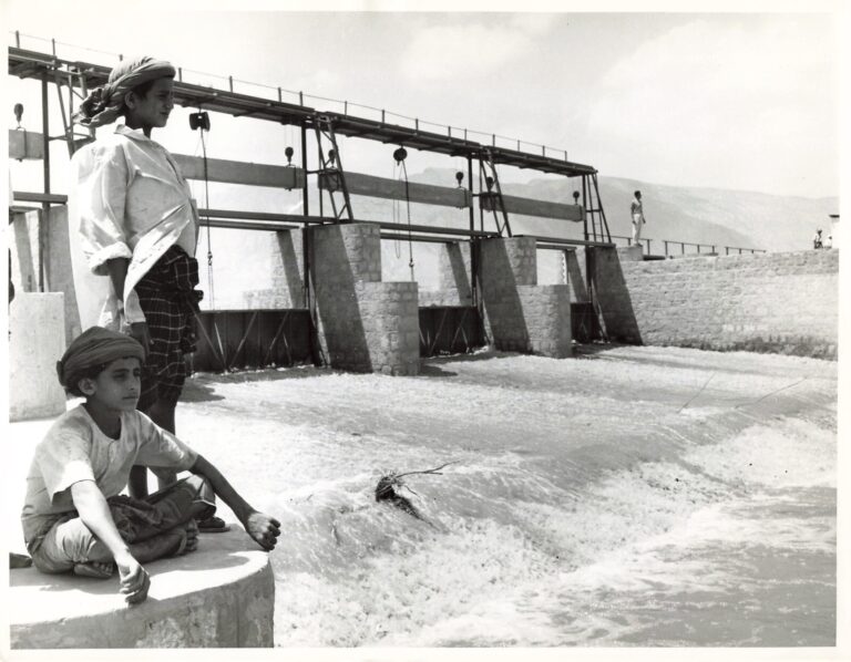 Read more about the article Protectorate of South Arabia 1963 Press Photo Weir Abyan Irrigation Yemen *P88a