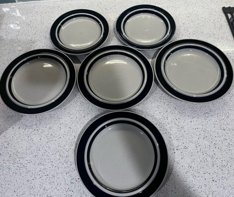 Read more about the article Arabia Finland  ANEMONE Blue 4-8” and 2-7”Plates Set of 6