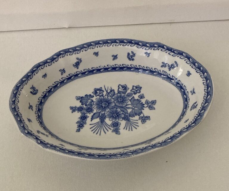 Read more about the article VTG Arabia Finland Floral Oval Serving Dish Finn Flower Blue Suomen Kukka 1960s