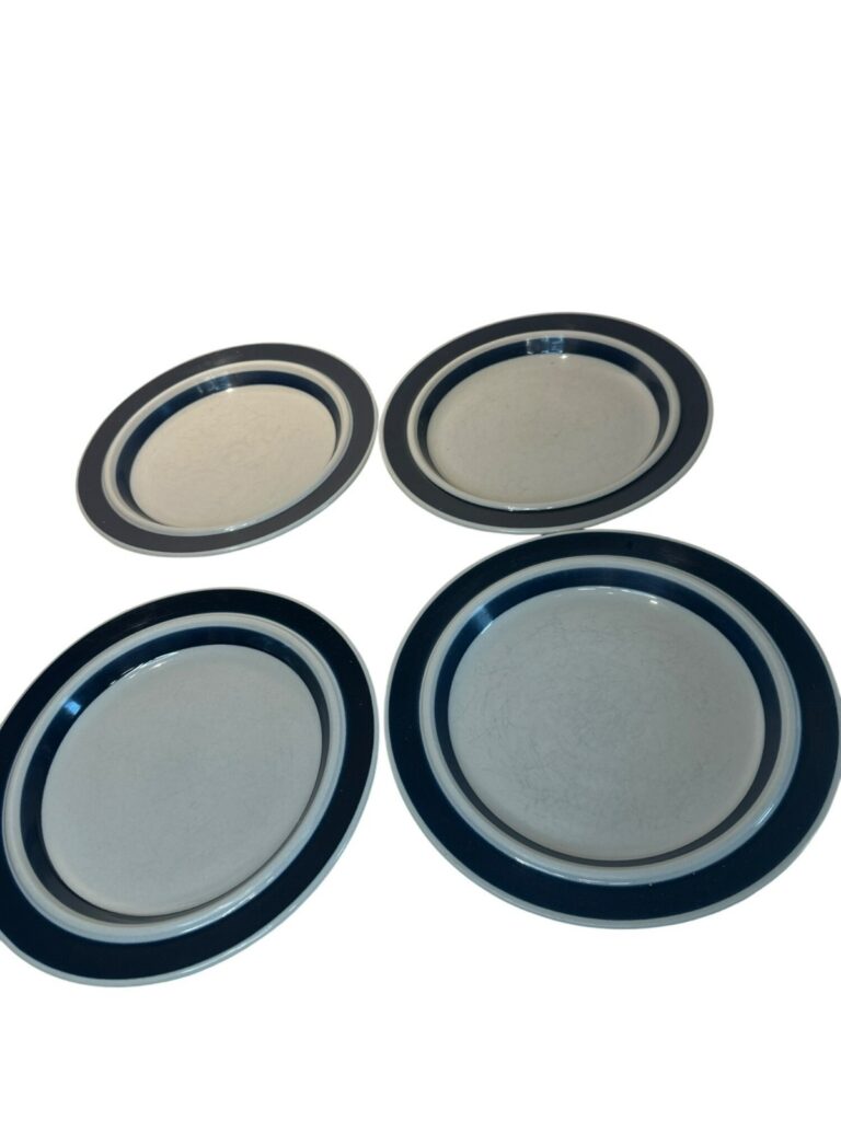 Read more about the article Arabia of Finland Anemone Blue Vintage 10″ Dinner Plates Set of 4 Imperfect