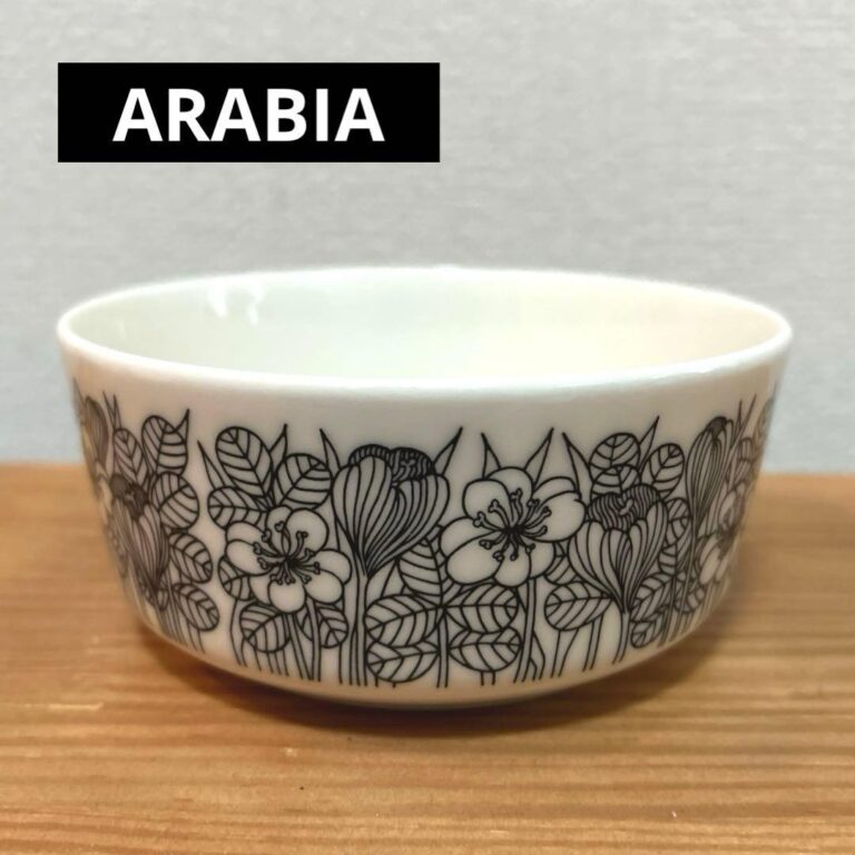 Read more about the article [Good Condition] ARABIA Arabia Crocus Black Bowl /Only USA DDP shipping