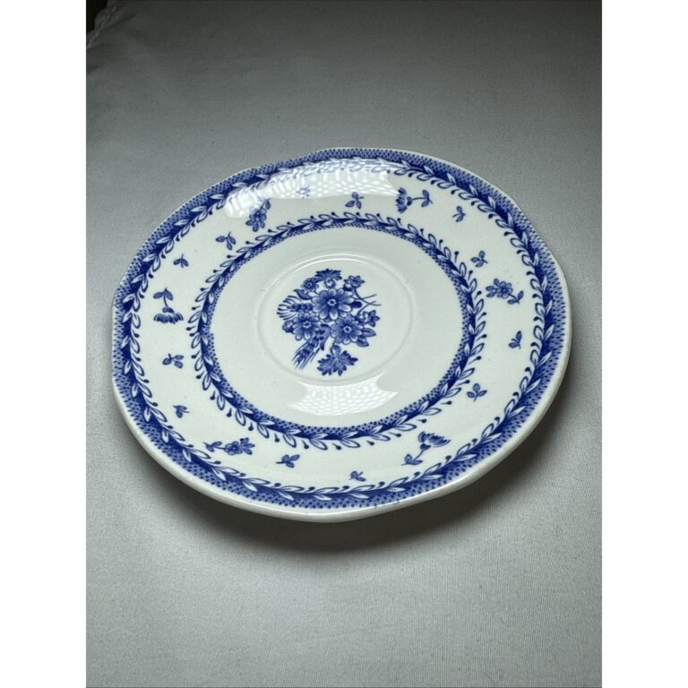 Read more about the article Arabia Finland Tea Cup Saucer  Blue and White Floral Print Glazed Beautiful