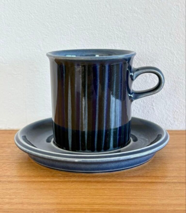 Read more about the article ARABIA Blue Kosmos Coffee Cup Saucer 150ml Ulla Procope