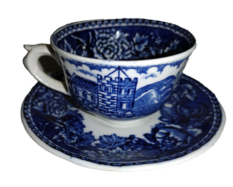 Read more about the article Demitasse Cup and Saucer Arabia Made in Finland Blue Flow