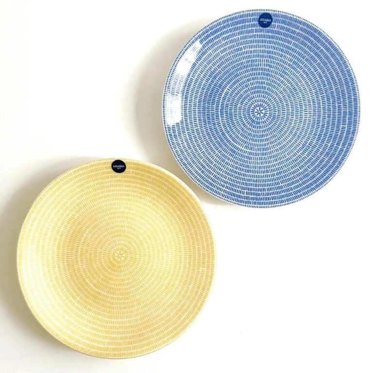 Read more about the article New ARABIA Arabia 24hAVEC Avec Plate 20cm Yellow Blue /Only USA DDP shipping