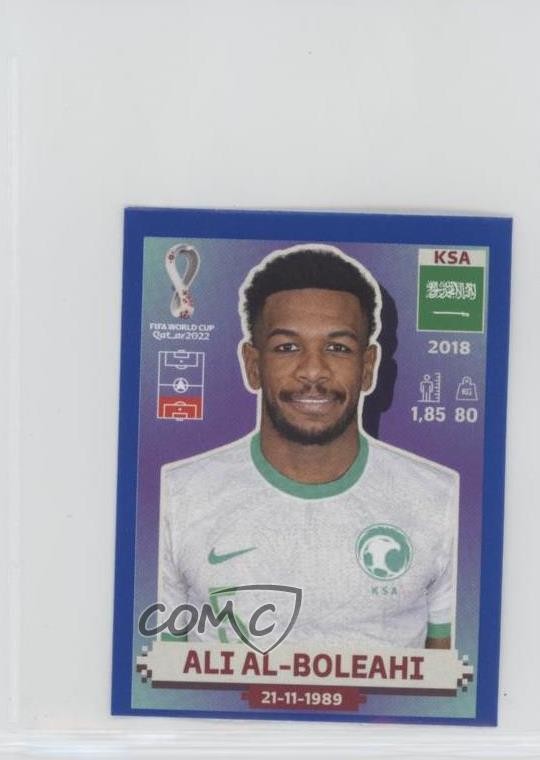 Read more about the article 2022 Panini FIFA World Cup Qatar Stickers Saudi Arabia Blue Ali Al-Boleahi 11gl