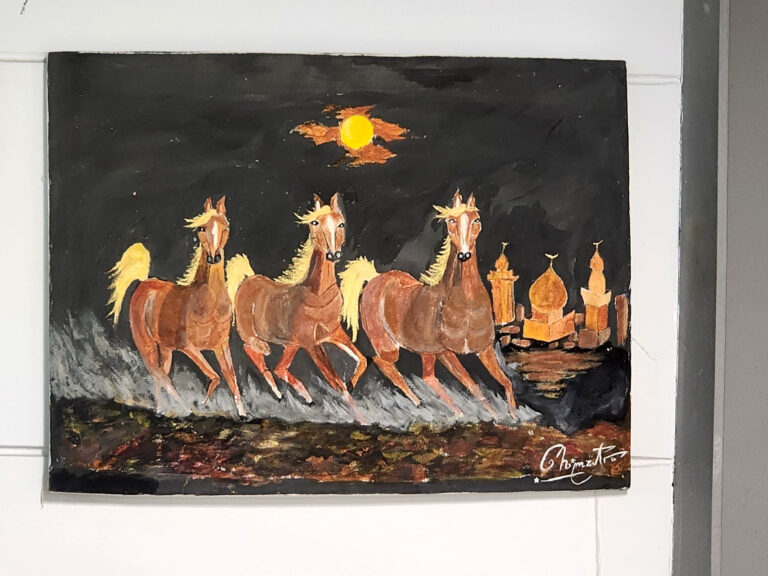 Read more about the article Original Handmade Acrylic Painting – Horses – 24×36 inch – Unique Art Gift.
