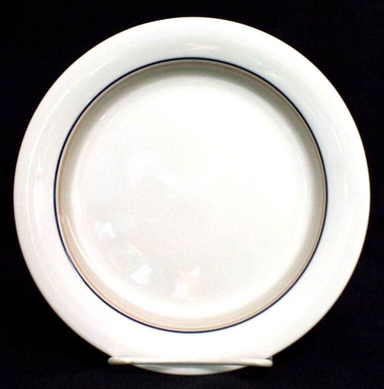 Read more about the article Arabia of Finland Seita Arctica 8″ Salad Plates 2 Available Black Tan Stripes